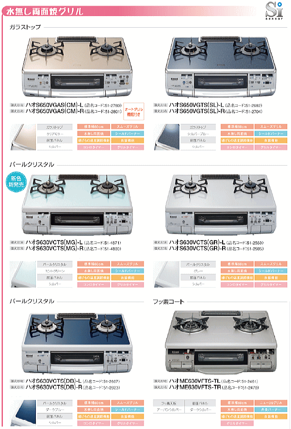 Rinnai ガステーブル6